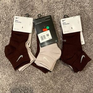 6 Pairs-Nike Everyday Wool Blend Cushioned Ankle Socks DQ6397-907 W6-10M6-8